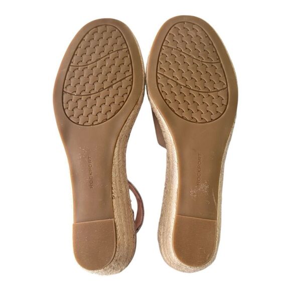 Rockport Marah Blush Espadrille Wedge Sandals Closed Ankle Women’s Size 9 - Picture 6 of 13